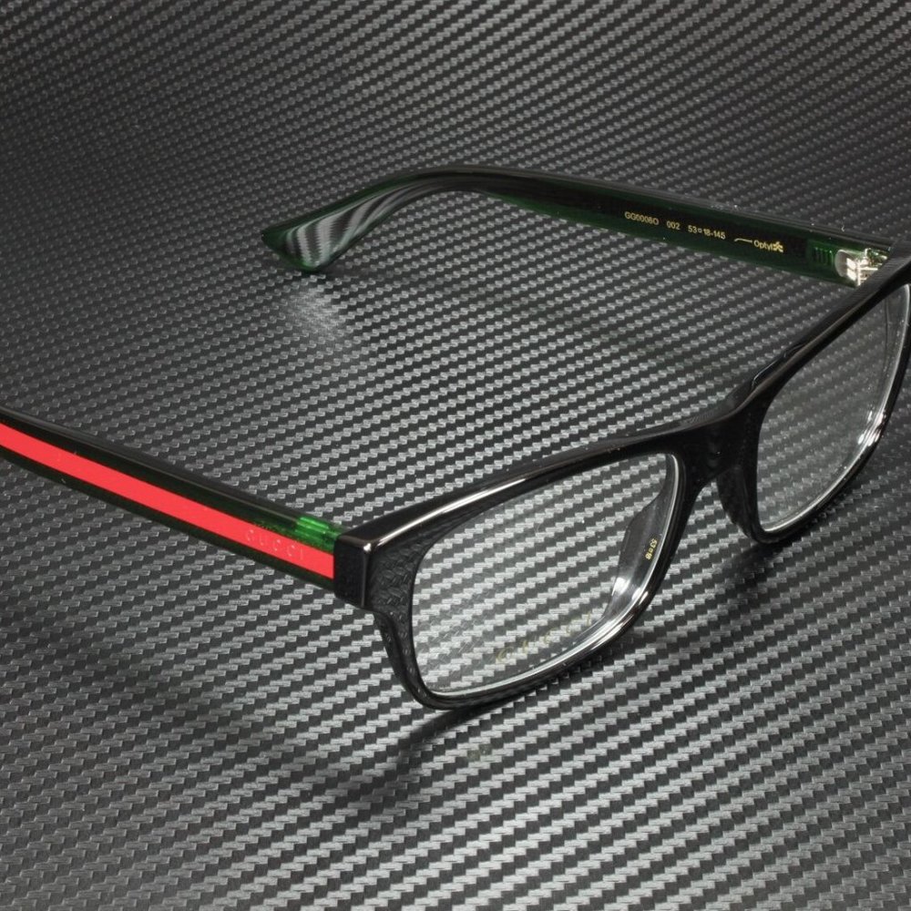 Gucci Black Red 53mm Eyeglasses - Picture 2 of 3